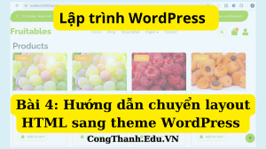 Hướng dẫn chuyển layout HTML sang theme WordPress